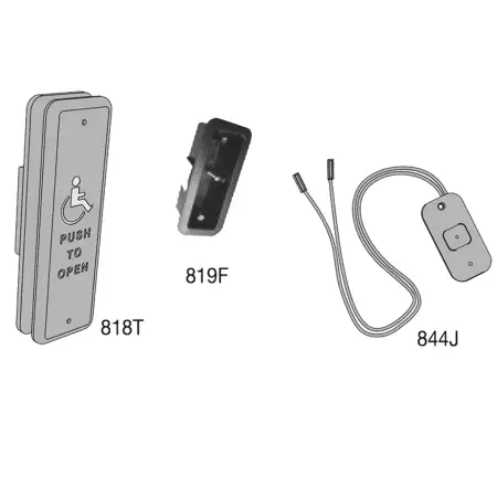 LCN 8310-3818TWF Actuator, Jamb Mount, Logo, Text, Wireless, Flush, 1-1/2" x 4-3/4"