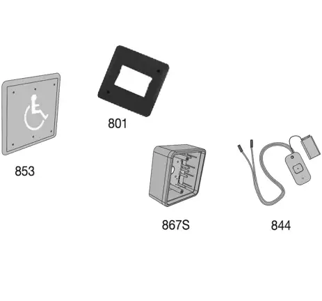 LCN 8310-3853WS Actuator, Wireless, Wall Surface Mount
