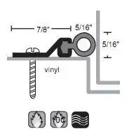 NGP 160V Perimeter Vinyl Seal - Mill Finish - 72X84