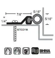 NGP 160SA Perimeter Silicon Seal - Clear Anodize Finish - 48X84