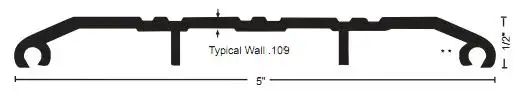 NGP 425E 5" Aluminum Saddle Threshold - Mill Finish - 42"