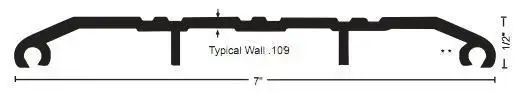 NGP 427E 7" Aluminum Saddle Threshold - Mill Finish - 42"