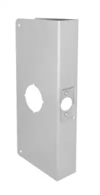 Don-Jo 1-PB-CW Wrap Around Plate For Cylindrical Lock W/ 2-1/8" hole - Polished Brass