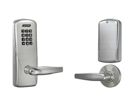 Schlage CO-100-CY-70-KP-RHO-626 Electronic Lock - Rhodes Lever - Satin Chrome