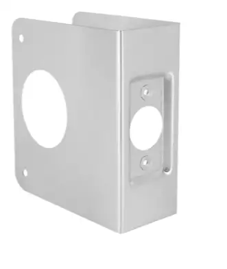 Don-Jo 7-S-CW Wrap Around Plate For Deadbolts with 1-1/2" Hole - Satin Stainless Steel