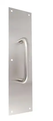 Don-Jo 7115, 6" Door Pull - 3/4" Round - 4" x 16" Plate