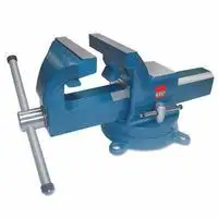 BESSEY BV-DF5SB Industrial Bench Vise, 5 in Jaw, 3 in Throat, Swivel Base