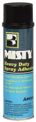 Misty 019-1002035 Misty Heavy-Duty Adhesive Spray, 12 oz Aerosol Can (