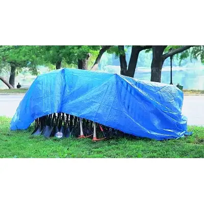 Multiple Use Tarp, 20 ft W x 40 ft L, Polyethylene, Blue