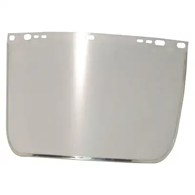 Visor, Clear, Aluminum Bound, 15-1/2 in L x 9 in H, for Jackson Safety� Head Gear/Cap Adaptors