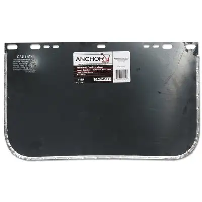 Visor, Light Green, Bound, 15-1/2 in L x 9 in H, Aluminum Bound