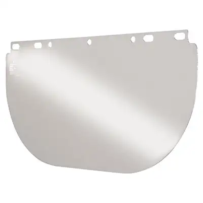 Visor, Clear, Unbound, 16-1/2 in L x 8 in H, for Fibre-Metal� Head Gear/Cap Adaptors