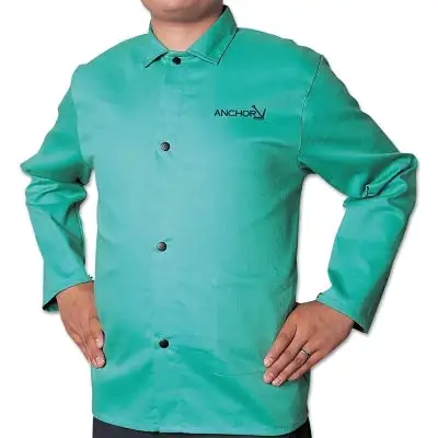 Flame Retardant (FR) Cotton Sateen Jacket, Large, Visual Green