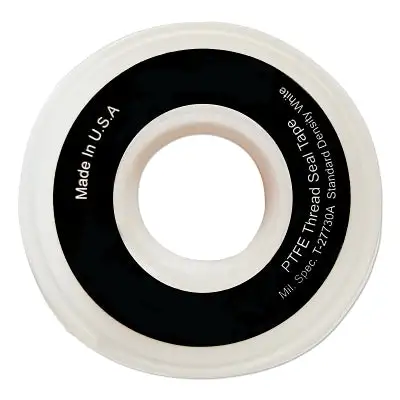 White PTFE Thread Sealant Tape, 1 in x 520 in L