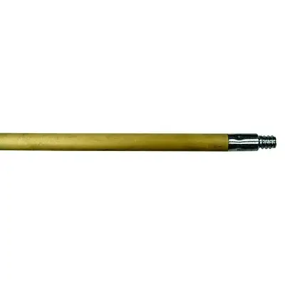 Wooden Broom Handle, Hardwood w/Metal Tip, 60 in x 15/16 in dia