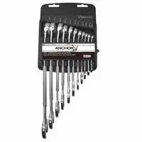 Anchor Brand 04-814 15 Piece Combination Wrench Sets, 12 Points, SAE