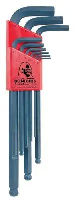 Bondhus 10999 Balldriver L-Wrench Key Set 9 Piece - Metric