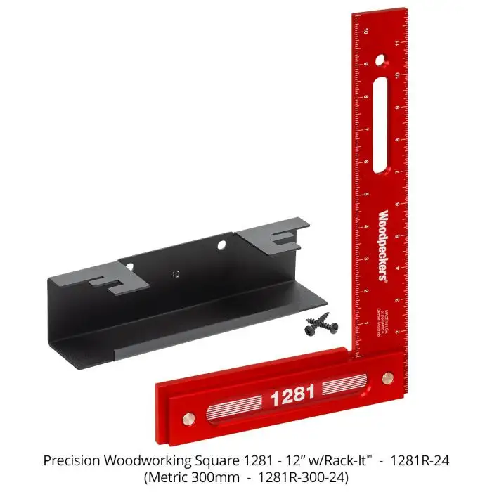 Woodpeckers | 1281 12" Precision Woodworking Square with Rack-It (1281R-24)