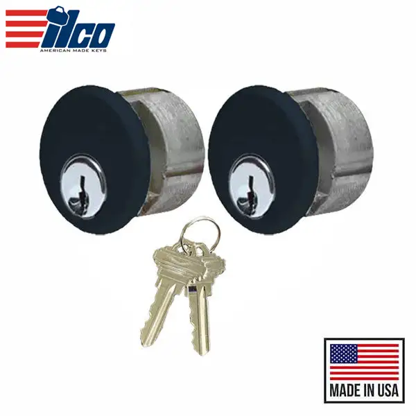 Ilco - Keyed Mortise - Schlage C Keyway - AR Cam - Zinc - KA2 - BLK - Black