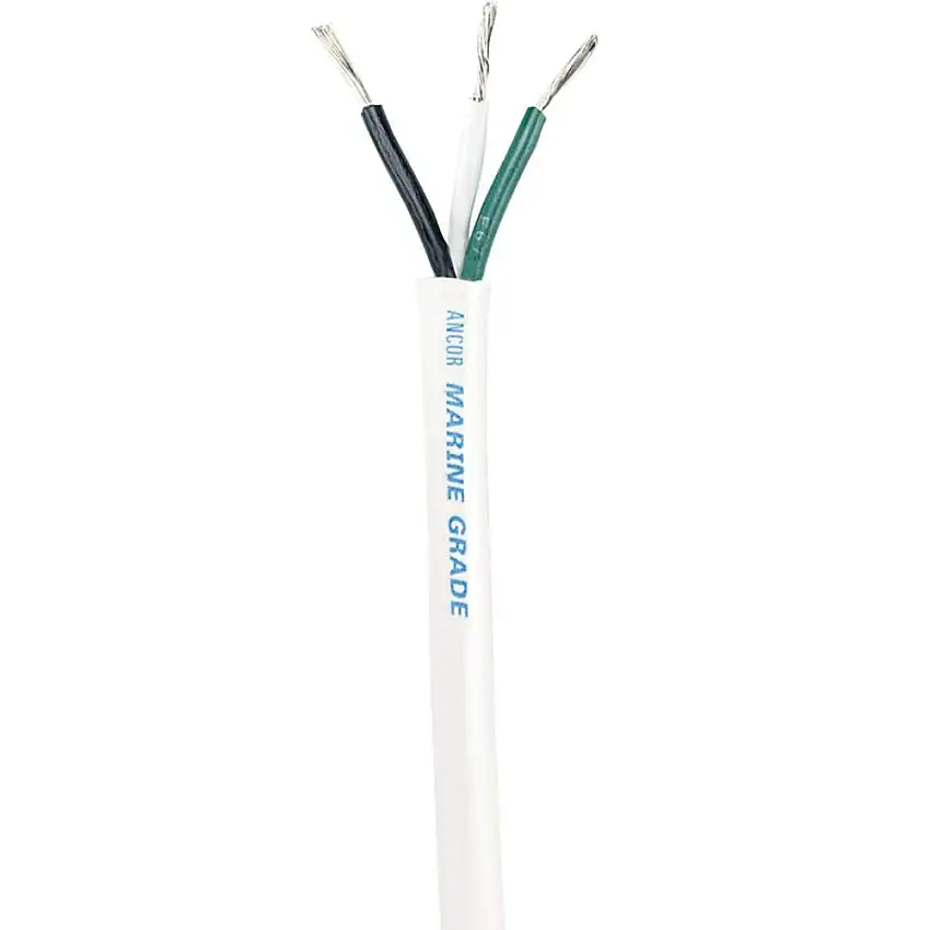 Ancor 100ft White 12/3 AWG Triplex Cable Round (133310)