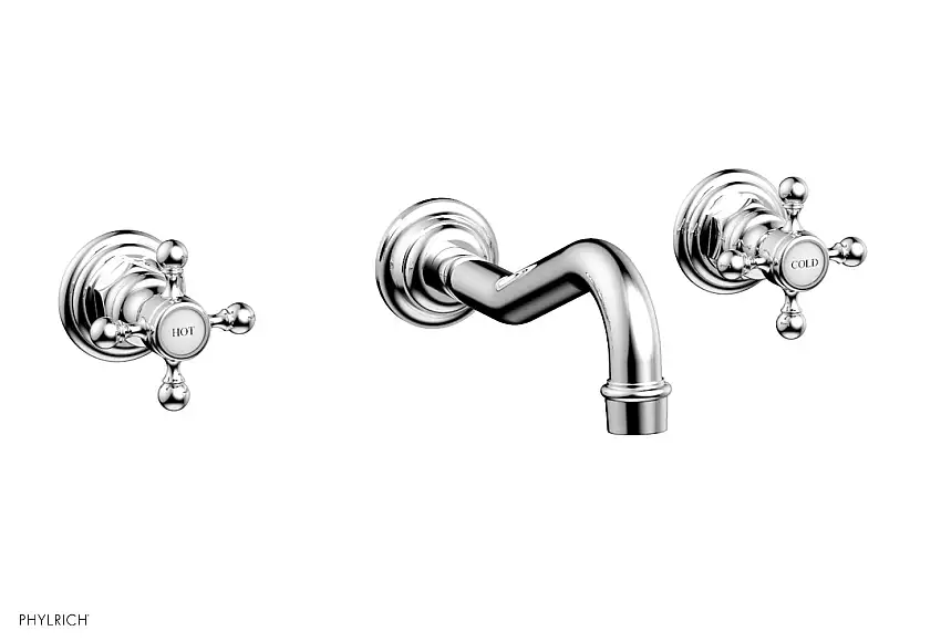 Phylrich HENRI Wall Lavatory Set With Cross Handles