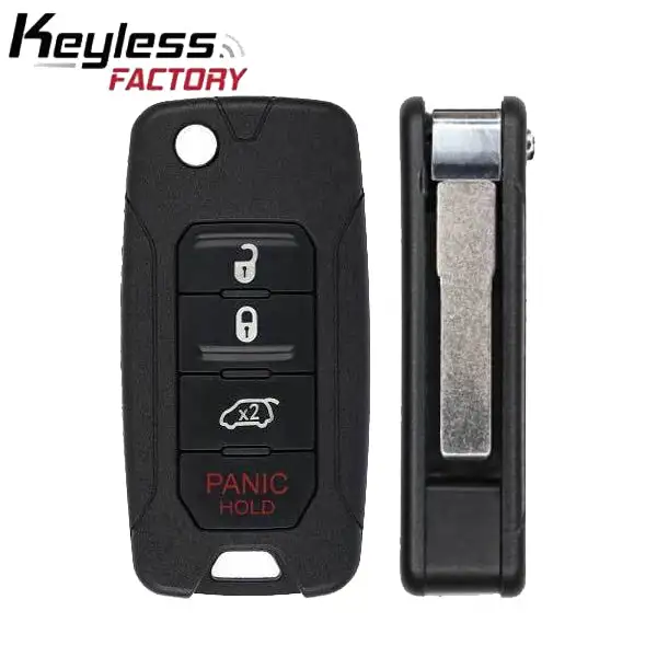 2015-2020 Jeep Renegade Fiat 500X / 4-Button Flip Key / PN: FI5-AM433TX / 2ADFTFI5AM433TX (AFTERMARKET)