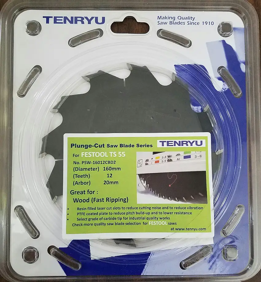 Tenryu PSW-16012CBD2 Fast Ripping (Fits Festool TS 55 Festool #496305)
