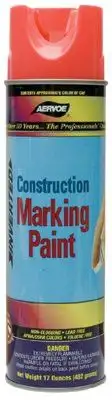 Aervoe 88193002476 Construction Marking Paints, 20 oz Aerosol can, Flu