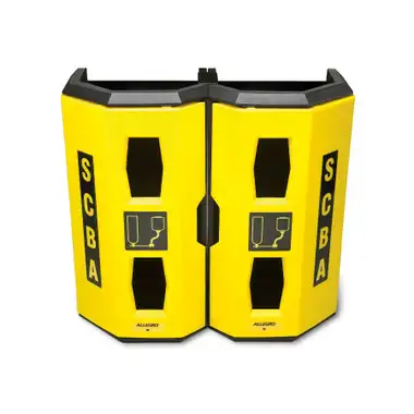 Allegro 4325 Hi-Viz Heavy Duty Dual SCBA Wall Case | Yellow