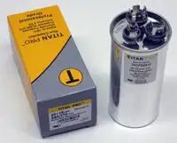 TitanPro TRCFD2515 HVAC Round Dual Motor Run Capacitor 25/15 MFD/UF440/370 Volts