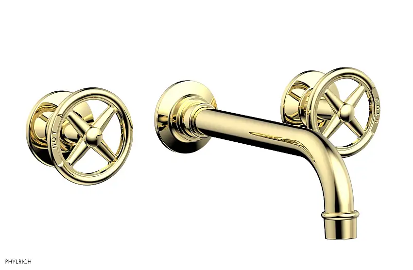 Phylrich WORKS Wall Lavatory Set Cross Handles