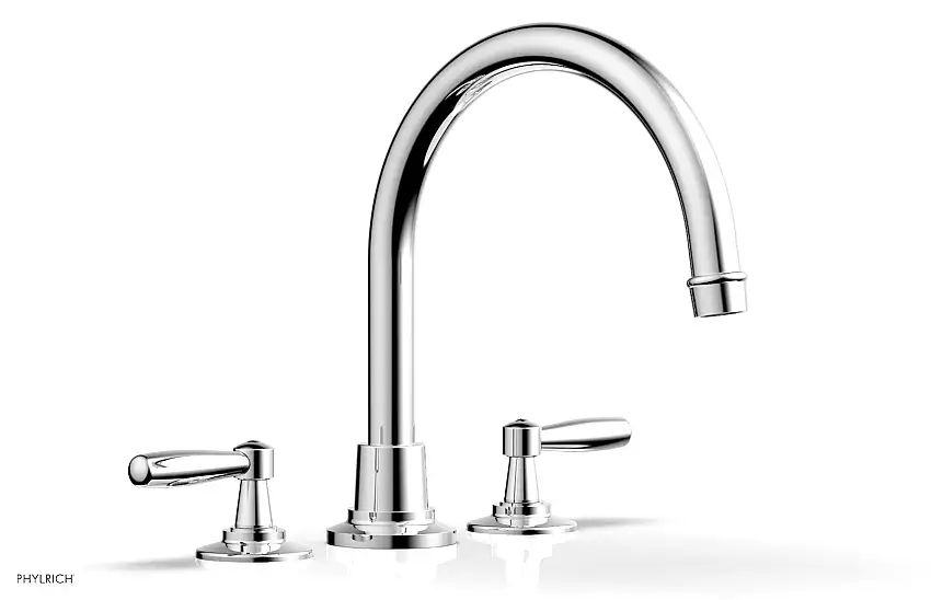 Phylrich WORKS Deck Tub Set High Spout Lever Handles