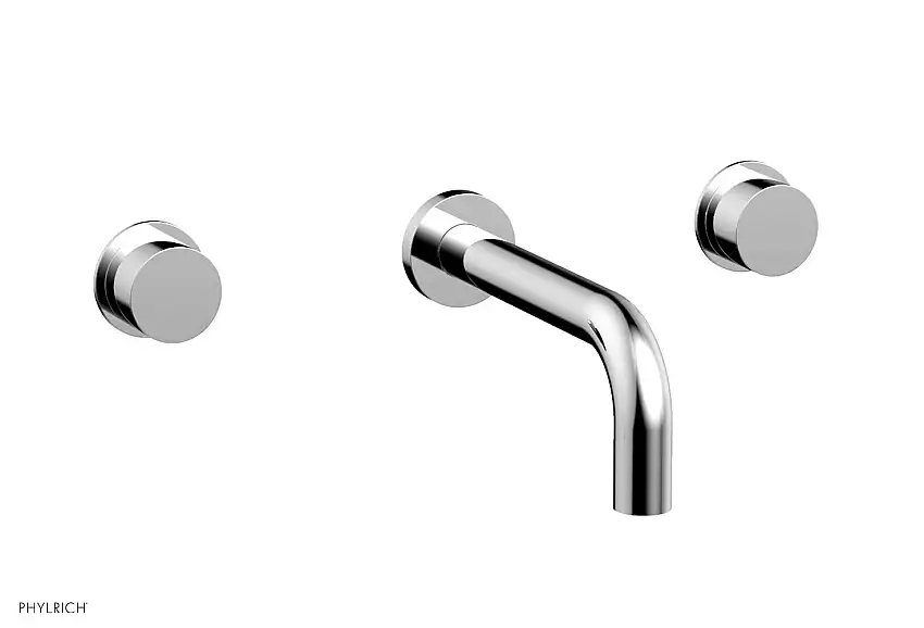 Phylrich BASIC II Wall Lavatory Set with Smooth Handles