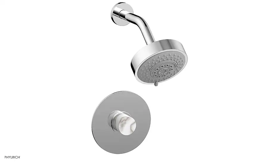 Phylrich BASIC II Pressure Balance Shower Set White Marble
