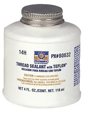 Permatex 80632 Thread Sealants w/ PTFE, 4 oz Can, White (1 Can)