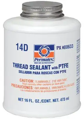 Permatex 80633 Thread Sealants w/ PTFE, 16 oz Can, White (1 Can)