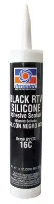 Permatex 81173 Black RTV Silicone Adhesive Sealants, 12.9 oz Cartridge