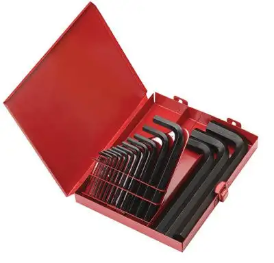 Eklind Tool 10118 18 Piece Inch L-Wrench Hex Key Set Short Arm