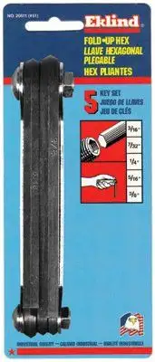 Eklind Tool 20511 5-Key Inch Fold-Up Hex Tip Key Set (1 Set)