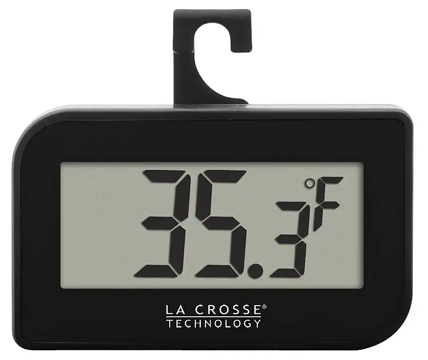 LaCrosse Digital Refrigerator-Freezer Thermometer with Hook (314-152-B)