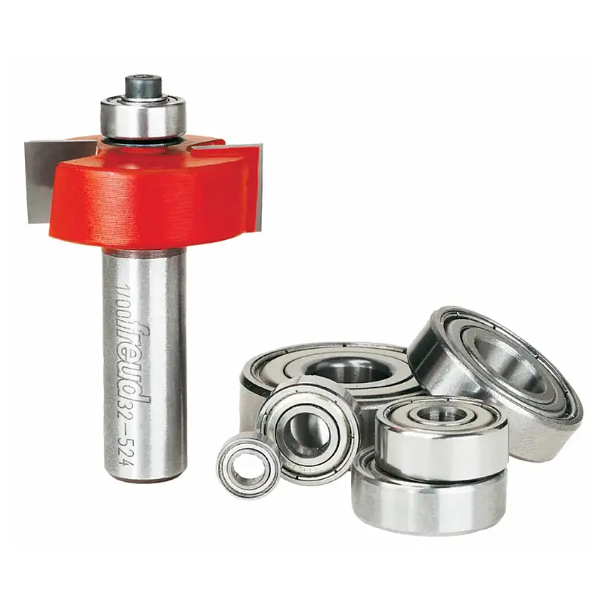Freud Rabbeting Router Bit w/Bearings - 1-3/8" Diameter, 1/2" Cut, 1/2