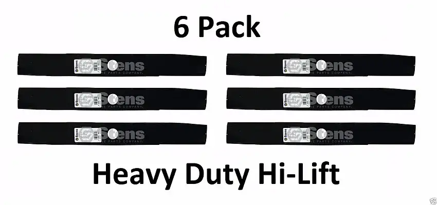6 Pk Stens 330-552 Hi-Lift Blade Fits Kubota K5651-34340 76539-34330 70000-25001