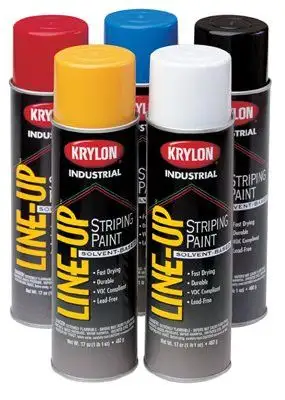 Krylon K08301 Line-Up Pavement Striping Paints, 18 oz Aerosol Can, Hig