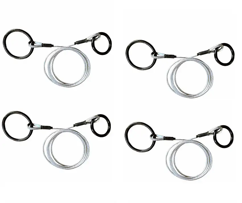 4 Pack Laser 42943 Log Choker Cable with Tow Rings 3/16" x 10'