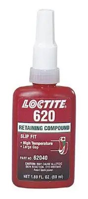 Loctite 62040 620 Retaining Compound, High Temperature, 50 mL Bottle,