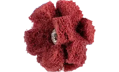 Pferd 44209 1-1/2" Non Woven Polinox Cross Buff | 12,600 Max. RPM | Aluminum Oxide 280 Grit | 8-32" Thread | Fine Grade | Sold by Box of 20