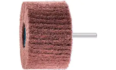 Pferd 46211 3" x 2" Non Woven Polinox Mounted Flap Wheel | 7,500 Max. RPM | Aluminum Oxide 180 Grit | PNL Type | 1/4" Shank Diameter | Sold by Box of 10