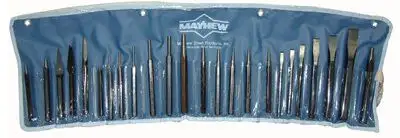 Mayhew Tools 61050 24 Piece Punch & Chisel Kit w/Pouch