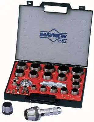 Mayhew Tools 66002 27 Piece Hollow Punch Tool Kit w/Case