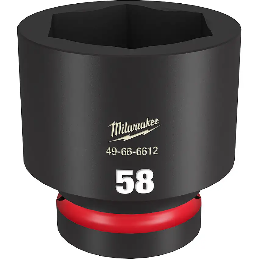 Milwaukee 49-66-6612 Shockwave Impact Duty 1" Drive 58MM Standard 6 Po